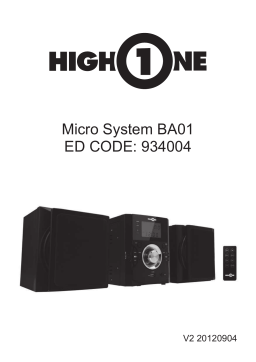 High One BA01 Chaîne Hi-Fi Manuel utilisateur