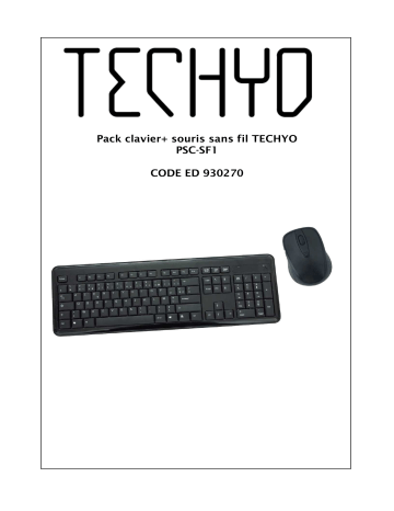Manuel du propriétaire | TECHYO Pack clavier + souris sans fil Clavier Manuel utilisateur | Fixfr