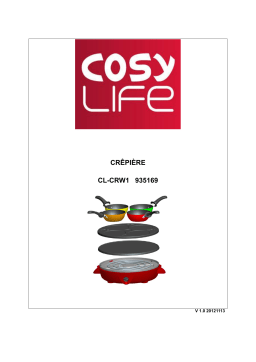 COSYLIFE CL-CRW1 - 4 woks-2 pla Crêpière Manuel utilisateur