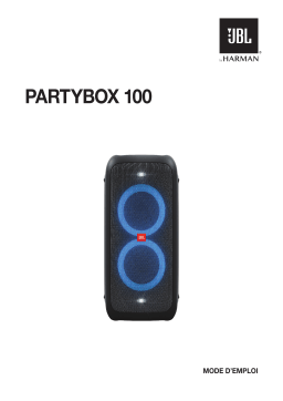 JBL Enc. Amplifiée Party Box 100 Enceinte Manuel utilisateur