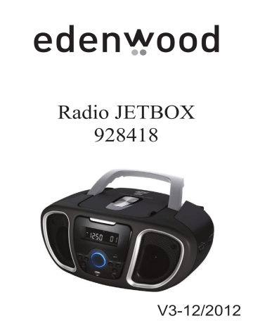 Manuel du propriétaire | EDENWOOD CD JETBOX Enceinte portable Manuel utilisateur | Fixfr