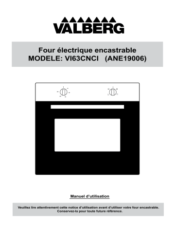 Manuel du propriétaire | Valberg VI 63 CNC I Four encastrable Manuel utilisateur | Fixfr