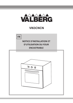 Valberg VI 63 CNC N Noir Four encastrable Manuel utilisateur