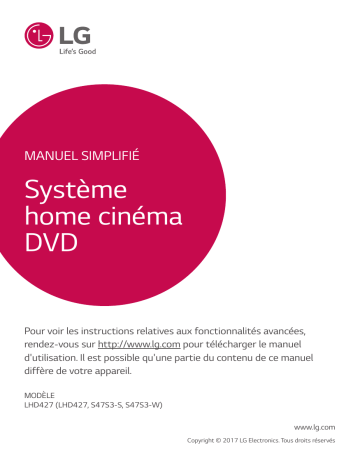 Manuel du propriétaire | LG HC 5.1 LHD427 Home-cinéma DVD Manuel utilisateur | Fixfr