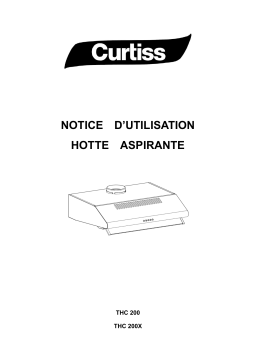 Curtiss THC 200 blanche Hotte classique Manuel utilisateur