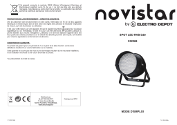 NOVISTAR Par 64 SPOT LED RVB D20 Jeux de lumière Manuel utilisateur