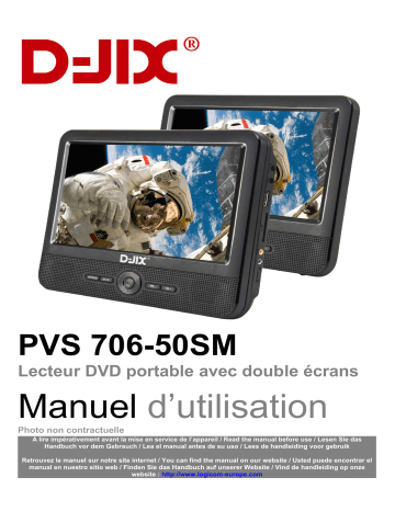 Manuel du propriétaire | D-JIX DVD PVS706-50SM Lecteur DVD portable Manuel utilisateur | Fixfr