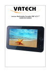 VATECH PMP LCD 7&quot; USB/SD Lecteur DVD portable Manuel utilisateur