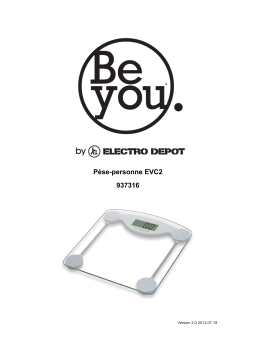 BE YOU EVC2 Pèse-personne Manuel utilisateur