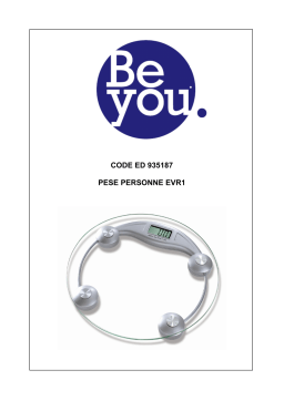 BE YOU EVR1 Pèse-personne Manuel utilisateur