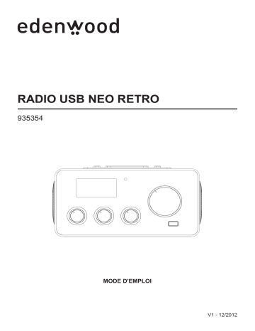 Manuel du propriétaire | EDENWOOD NEO RETRO USB Black Radio Manuel utilisateur | Fixfr