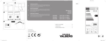 CNF 295 A+ BMIC noir | Manuel du propriétaire | Valberg CNF 295 A+ WMIC RÉFRIGÉRATEURS Manuel utilisateur | Fixfr