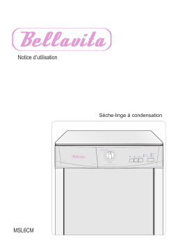 Bellavita MSL 6 CM Sèche-linge condensation Manuel utilisateur