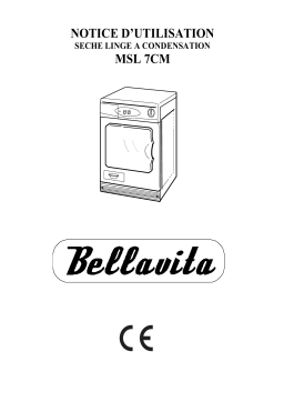 Bellavita MSL7 CM Sèche-linge condensation Manuel utilisateur