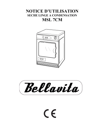 Manuel du propriétaire | Bellavita MSL7 CM Sèche-linge condensation Manuel utilisateur | Fixfr