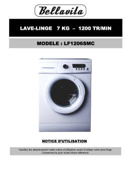 Bellavita LF 1206 SMC LAVE-LINGE Manuel utilisateur