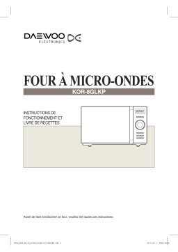 Daewoo KOR-8GLKP MICRO-ONDES Manuel utilisateur