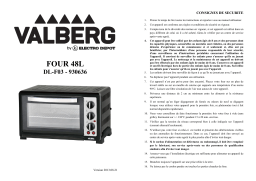 Valberg DL-F03 noir 48L MINI-FOURS Manuel utilisateur