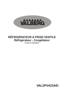 Valberg VAL 2PV 423 AEI RÉFRIGÉRATEURS Manuel utilisateur