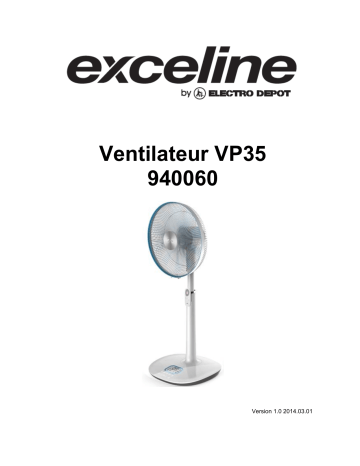 Manuel du propriétaire | EXCELINE VPD35 VENTILATEURS Manuel utilisateur | Fixfr