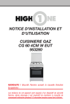 Notice Cuisini&egrave;re HIGH ONE CG 60 4CM W EUT : AI Chat &amp; PDF