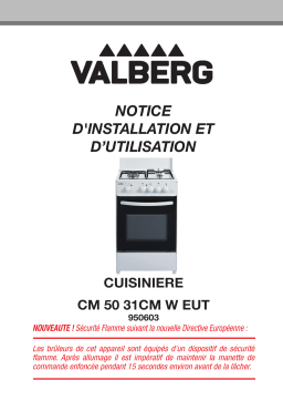 Valberg CM 50 31CM W EUT CUISINIÈRES Manuel utilisateur