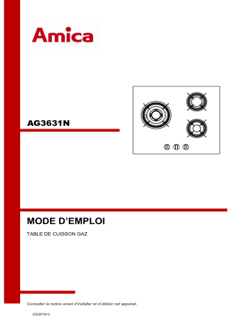 Manuel du propriétaire | Amica AG 3631 N DE CUISSON Manuel utilisateur | Fixfr