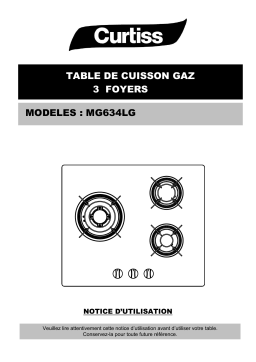 Curtiss MG 634 LG DE CUISSON Manuel utilisateur