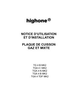 High One TG4B MK2 DE CUISSON Manuel utilisateur