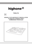 High One TGGL 73 I DE CUISSON Manuel utilisateur