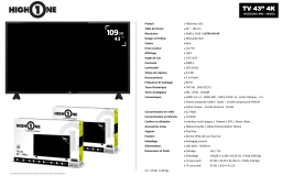 High One UHD 4K HI4302UHD-MM TV Manuel utilisateur
