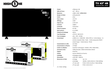 Manuel du propriétaire | High One UHD 4K HI4302UHD-MM TV Manuel utilisateur | Fixfr