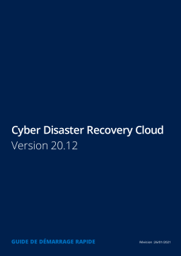 ACRONIS Cyber Disaster Recovery Cloud 20.12 Guide de démarrage rapide