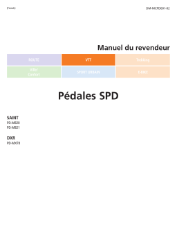 Shimano PD-MX70 Pédale (SPD) Manuel utilisateur