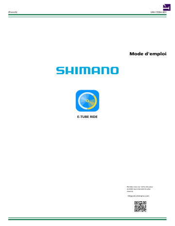 Shimano E-TUBE RIDE Application Manuel utilisateur | Fixfr