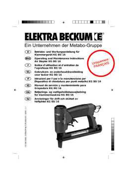 Metabo KG 80/16 pneumatic tool Mode d'emploi