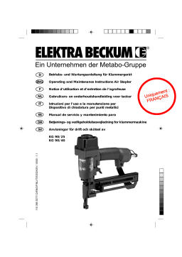 Metabo KG 90/25 pneumatic tool Mode d'emploi