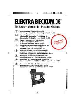 Metabo KOMBI 32 pneumatic tool Mode d'emploi