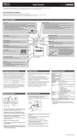 Boss MD-2 Mega Distortion Manuel du propriétaire | Fixfr