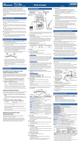 Boss TU-3W Chromatic Tuner Manuel du propriétaire | Fixfr