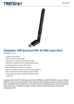 Trendnet TEW-805UBH AC1200 High Gain Dual Band Wireless USB Adapter Fiche technique