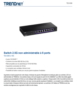 Trendnet TEG-S380 8-Port Unmanaged 2.5G Switch Fiche technique