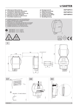 sauter EGP 100 Differenzdruck-Messumformer Manuel utilisateur