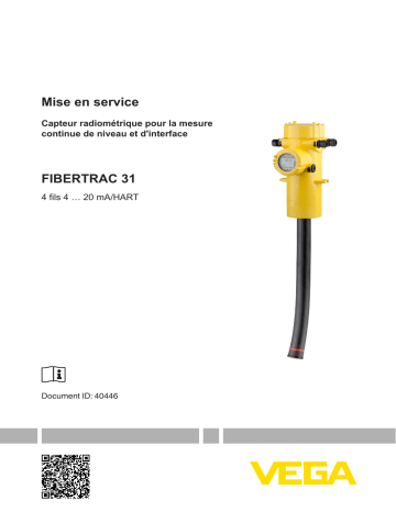 Vega FIBERTRAC 31 Radiometric sensor for continuous level measurement Mode d'emploi | Fixfr