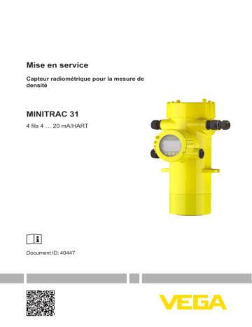 Vega MINITRAC 31 Radiometric sensor for density measurement Mode d'emploi | Fixfr