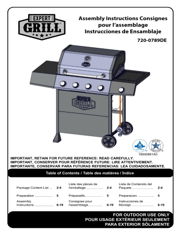 EXPERT GRILL 720-0789DE grill Manuel utilisateur | Fixfr