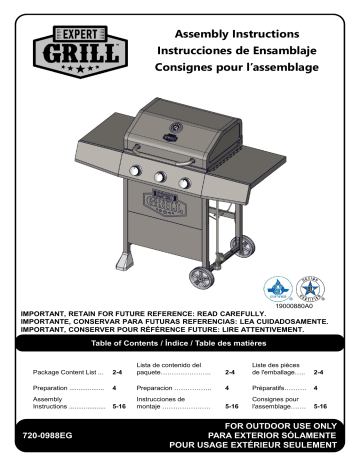 EXPERT GRILL 720-0988EG grill Manuel utilisateur | Fixfr