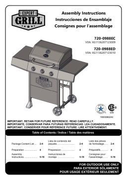 EXPERT GRILL 720-0988EC grill Manuel utilisateur