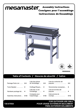 Megamaster 720-0785A grill Manuel utilisateur