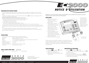 Tru-Test EC2000 Mode d'emploi | Fixfr
